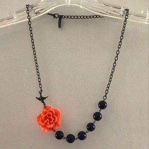Plunder Design Navy and Coral Necklace